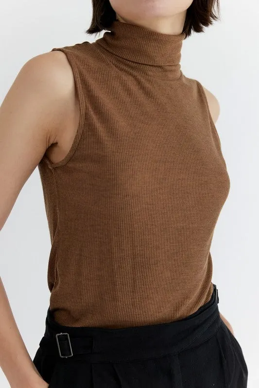 The Marian Sleeveless Turtleneck Top