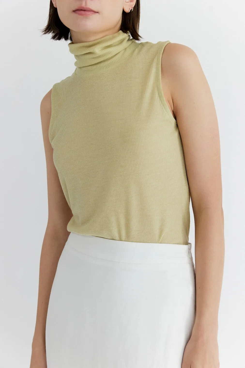 The Marian Sleeveless Turtleneck Top