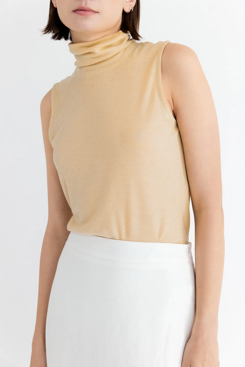 The Marian Sleeveless Turtleneck Top