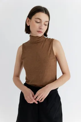 The Marian Sleeveless Turtleneck Top