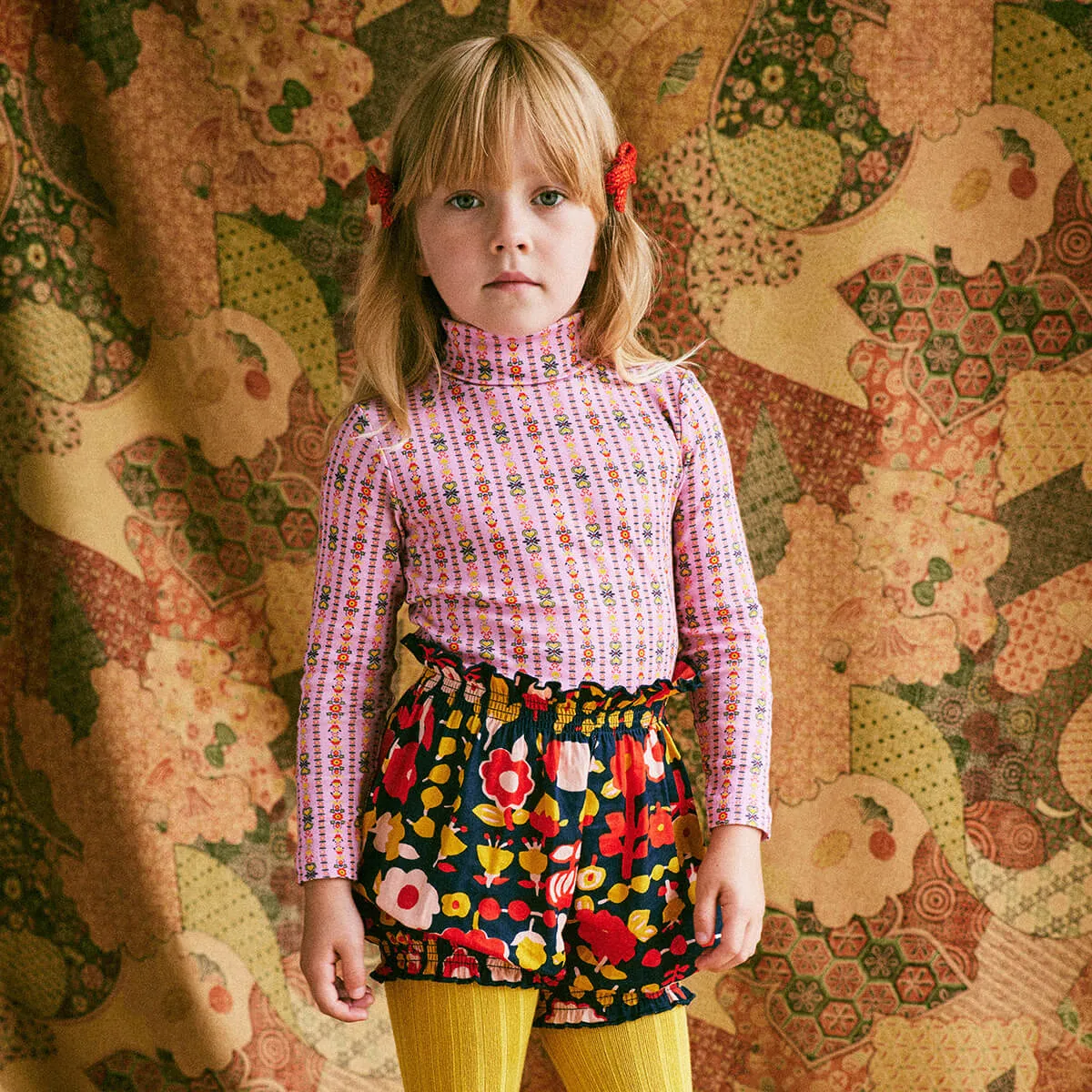 Turtleneck in Pink Lilac Bohemia by Misha & Puff