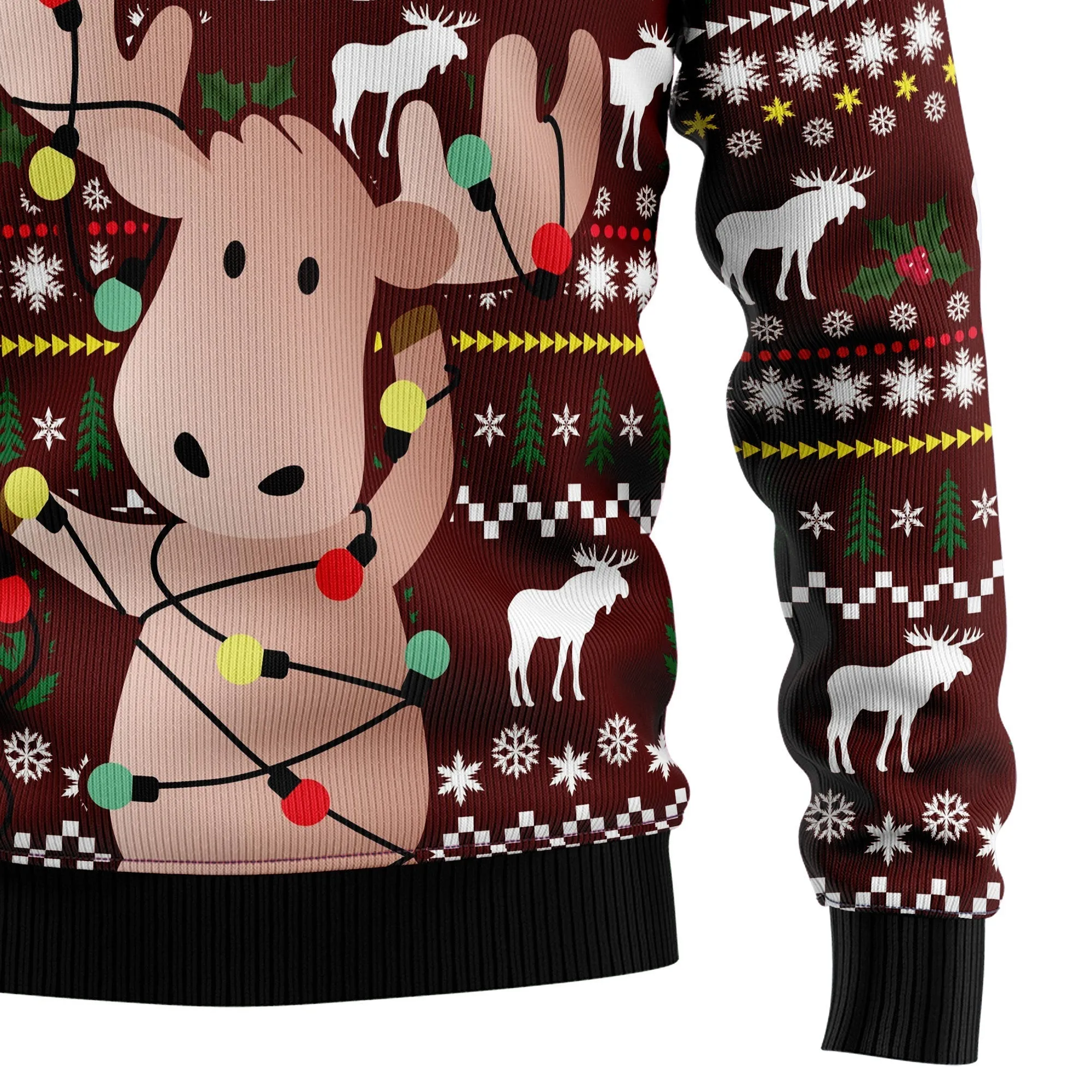 Ugly Christmas Sweater JulesRoche Warm All-Over-Print Pullover