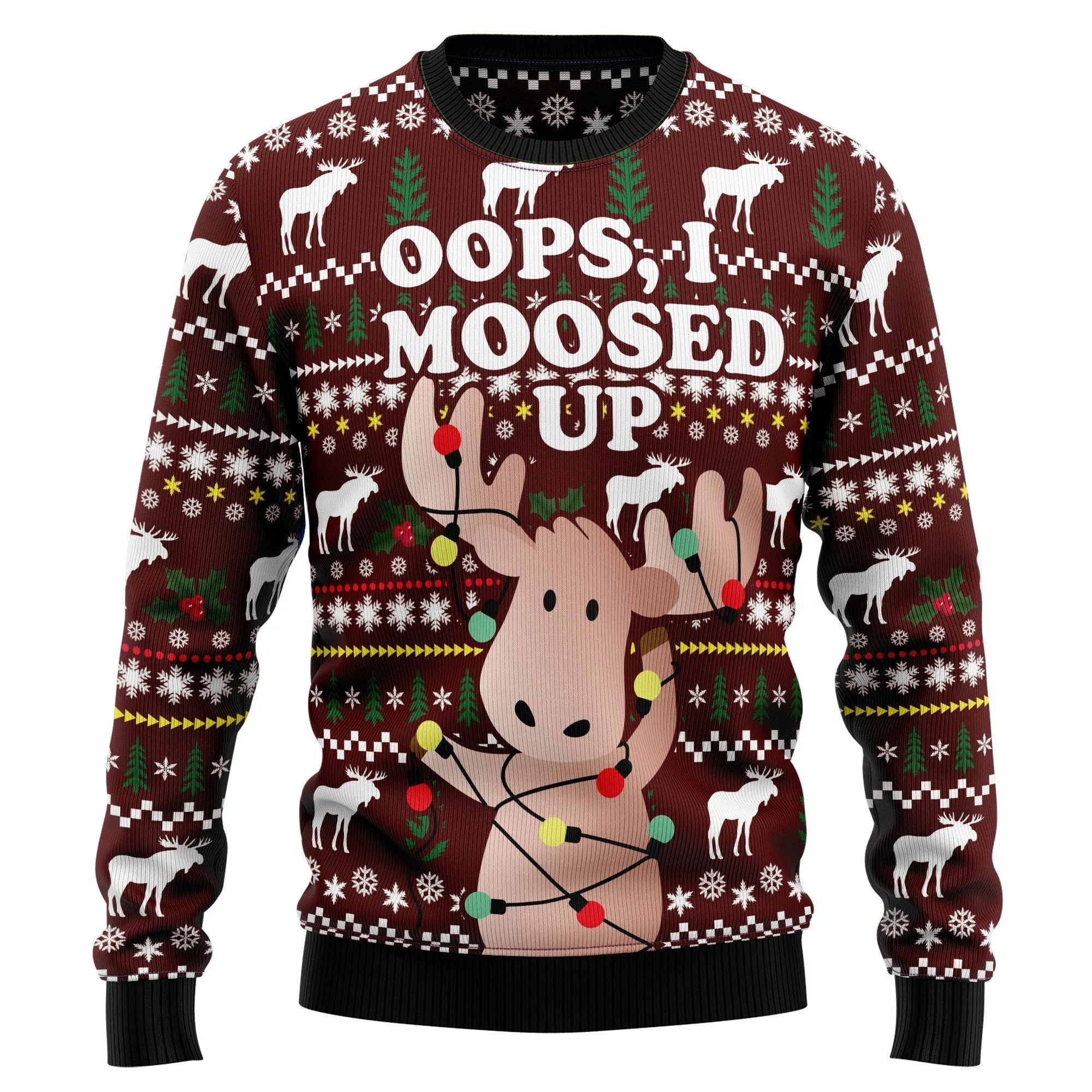Ugly Christmas Sweater JulesRoche Warm All-Over-Print Pullover