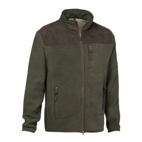 Verney Carron Presley Fleece Jacket Olive Green / Dark Brown