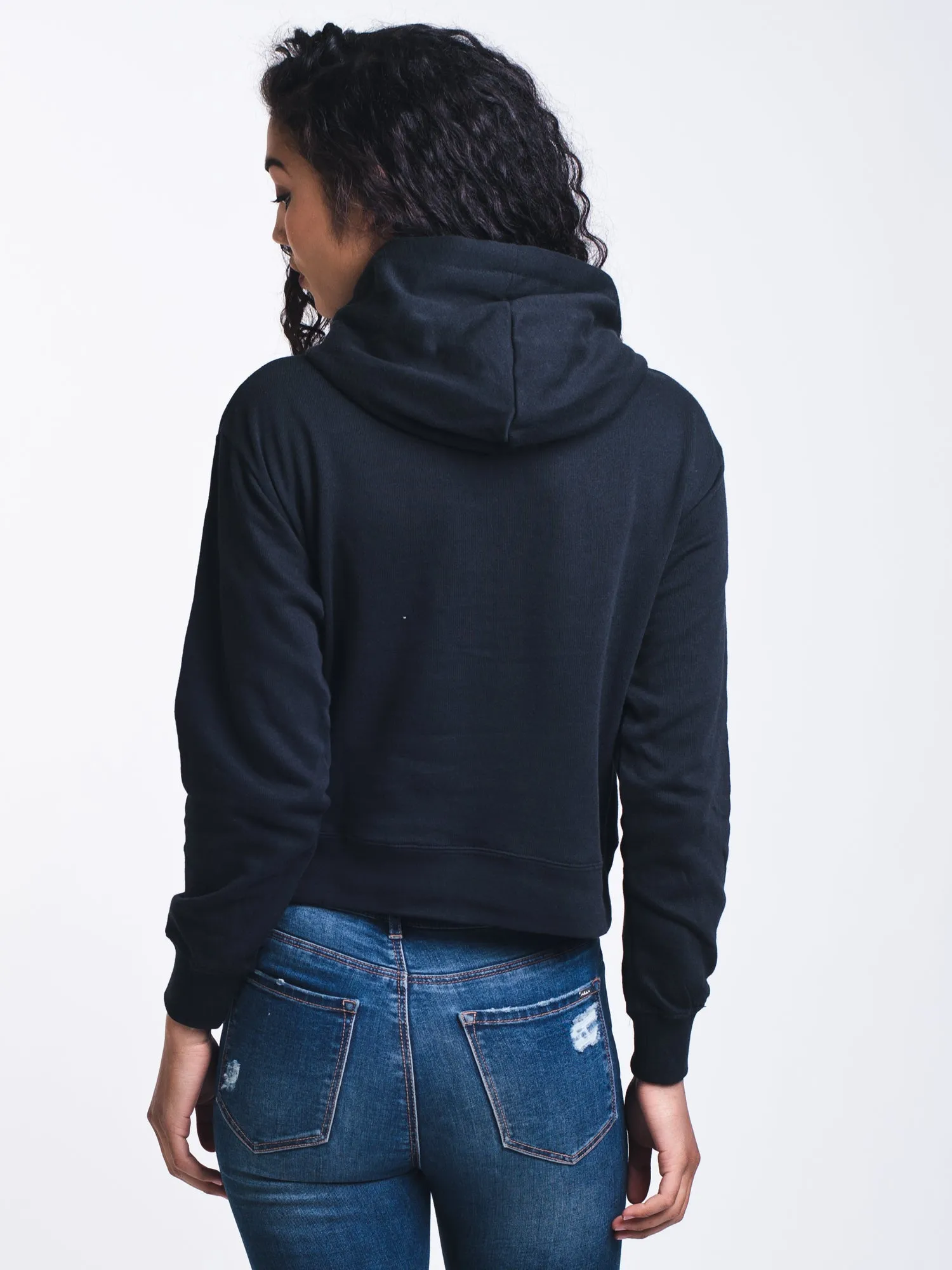 WOMENS TRI MOTORS PULLOVER HOODY - BLACK - CLEARANCE