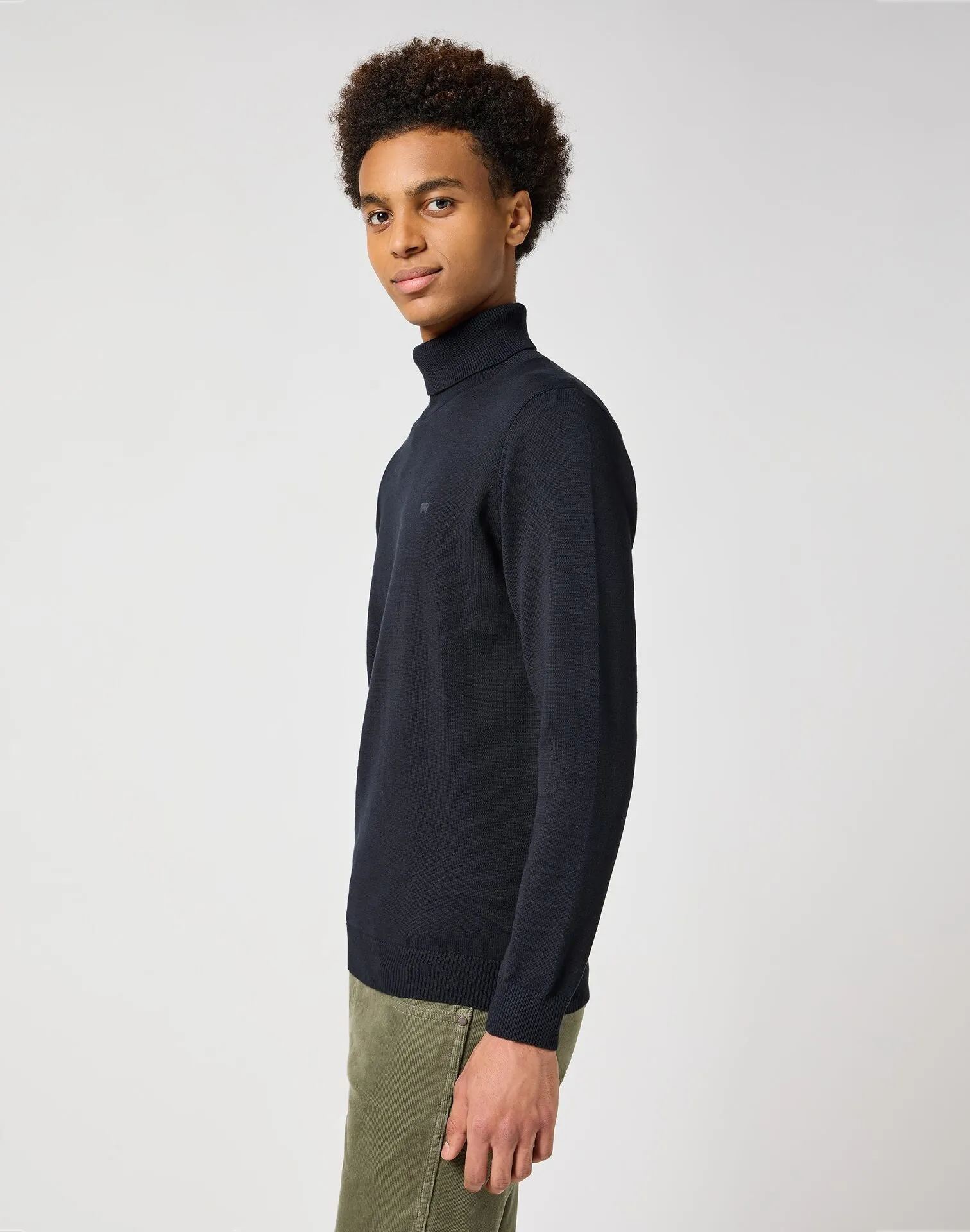 Wrangler Men's Turtle Neck  Sweatshirt In Black